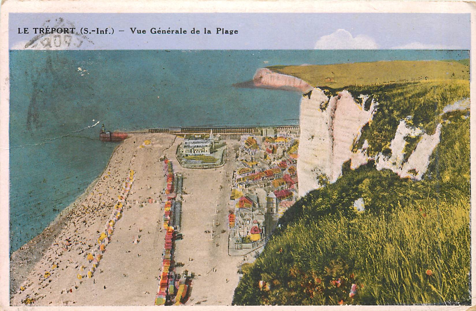 CPA Le Treport S Inf Vue Generale de la Plage 