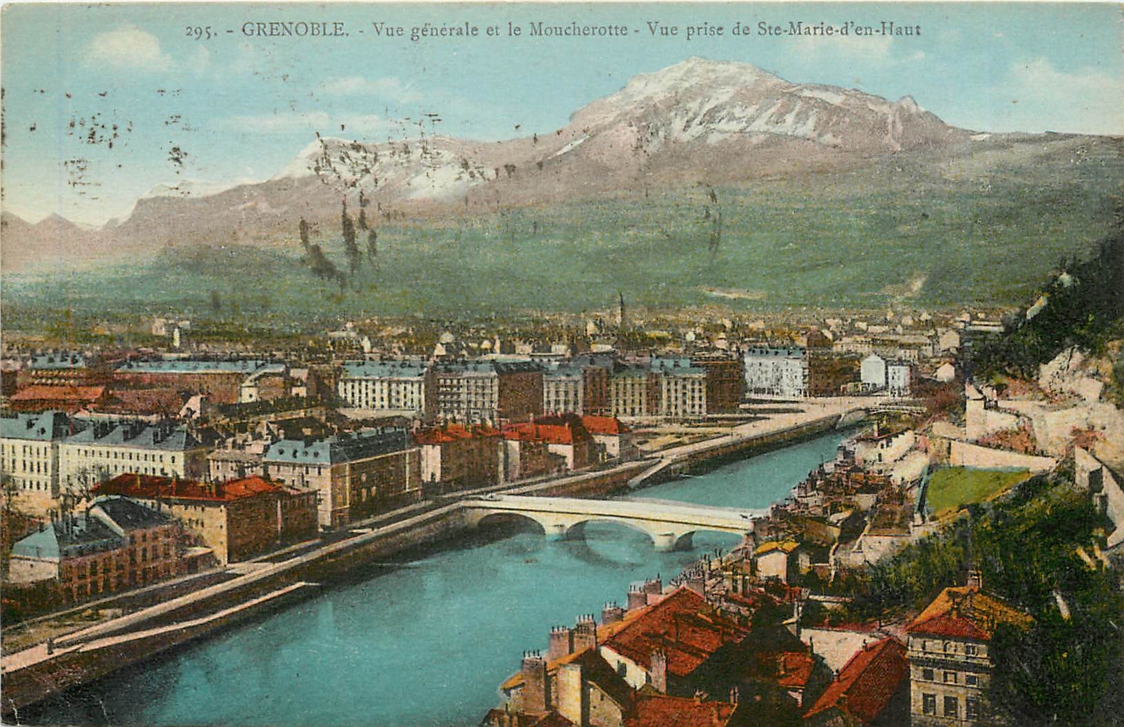 CPA Grenoble Vue generale et le Mouchetotte Vue prise de Ste Marie d'en Haut 
