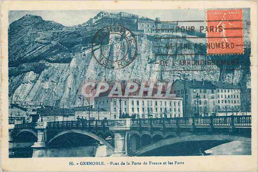 CPA Grenoble Pont de la Porte de France et les Forts 