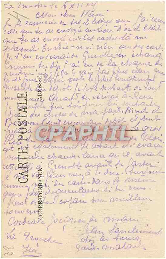 Grenoble — La Place Victor-Hugo, les Forts et le Saint-Eynard — Selecta — Rückseite