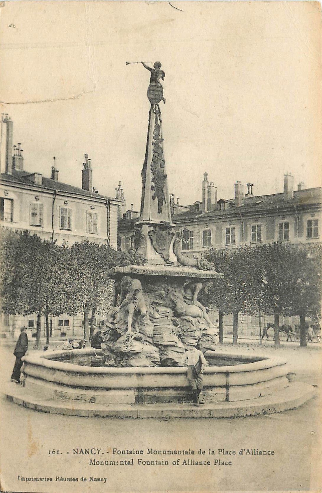CPA Nancy Fontaine Monumentale de la Place d'Alliance 