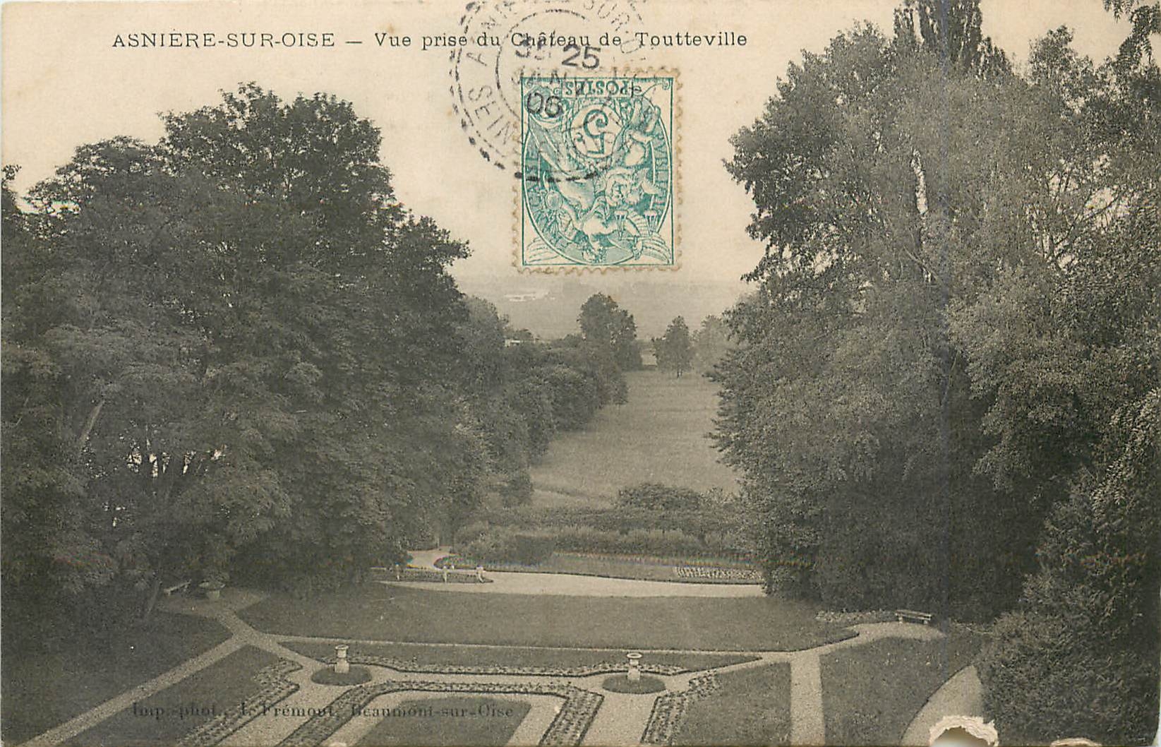CPA Asniere sur Oise Vue prise du Chateau de Toutteville 