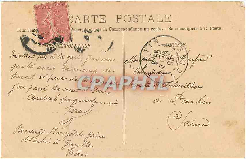 CPA La Grande Chartreuse Vue generale du Monastere  — Verso