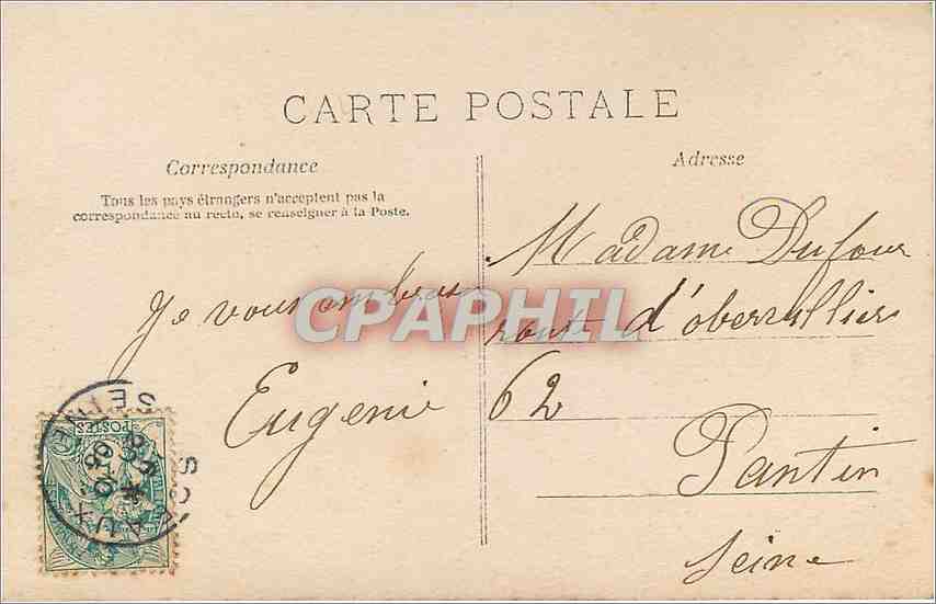 CPA Bonne Fete Femme — Verso