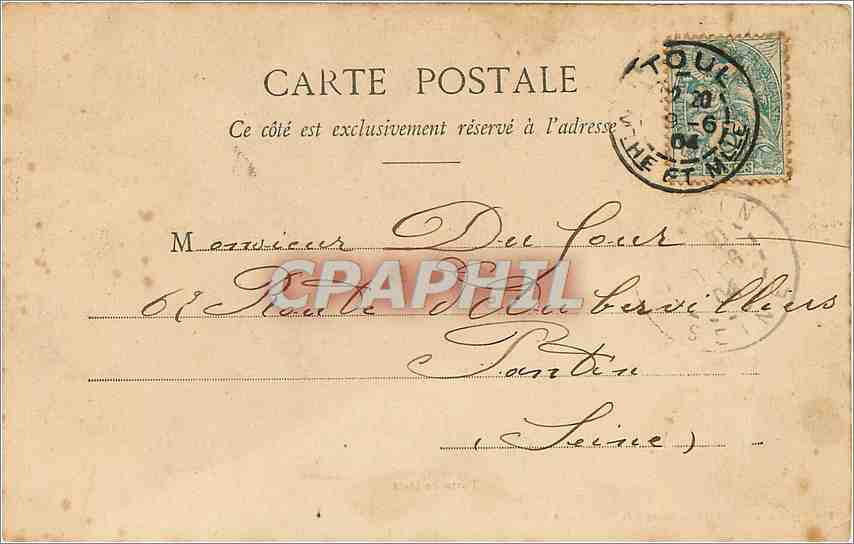 CPA Toul Porte de Metz  — Rückseite