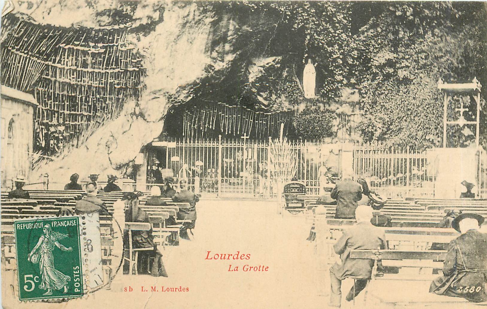 Lourdes — La Grotte — L.M. Lourdes, n° 3580 - Recto