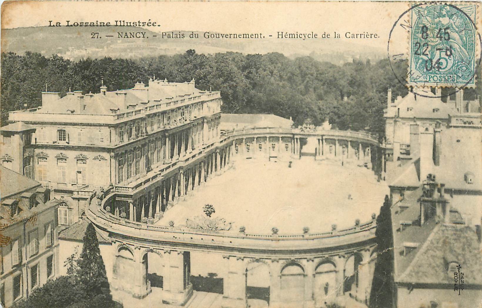 NANCY — Palais du Gouvernement — Hémicycle de la Carrière — La Lorraine Illustrée, n°27