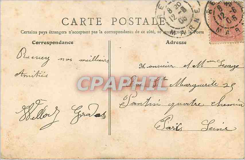 CPA Reims Grand Portail de la Cathedrale  — Verso