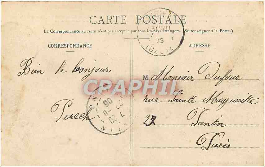 CPA A Travers le Canal Viaduc de Garabit  — Rückseite