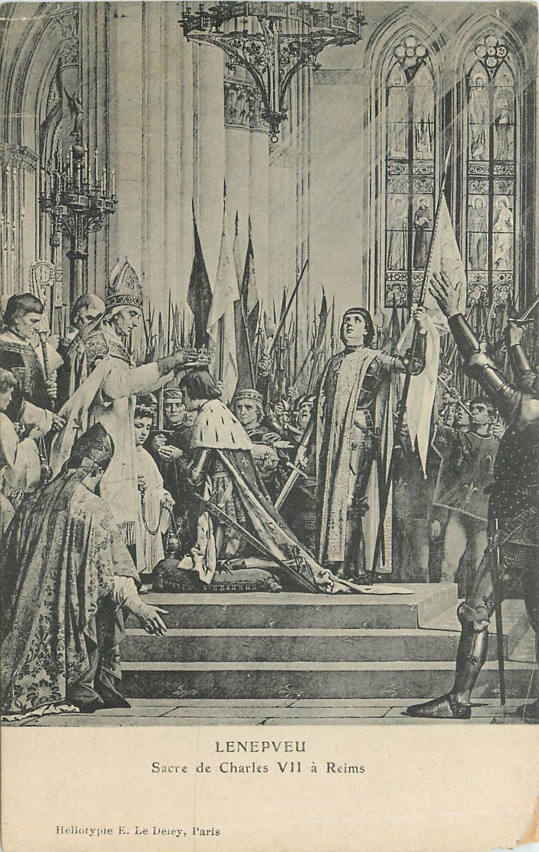 CPA Lenepveu Sacre de Charles VII Jeanne d'Arc