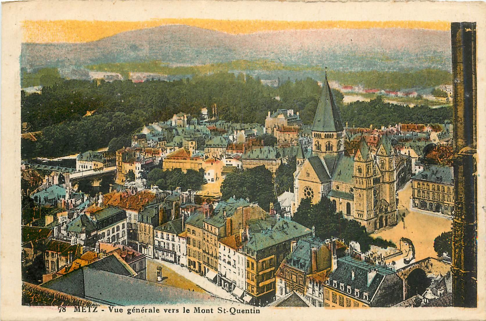 CPA Metz Vue generale vers le Monts St Quentin 