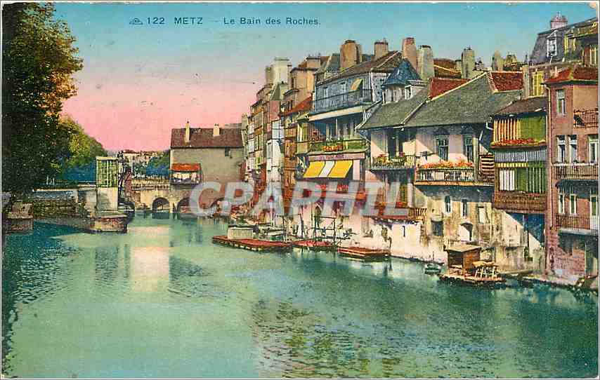 CPA Metz Le Bain des Roches 