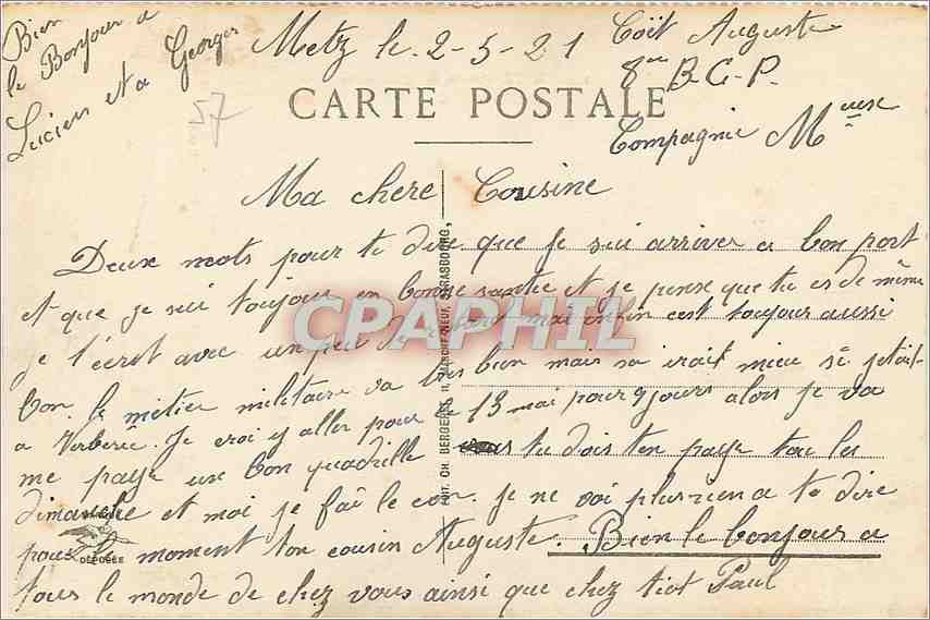 CPA Metz Porte des Allemands  — Rückseite