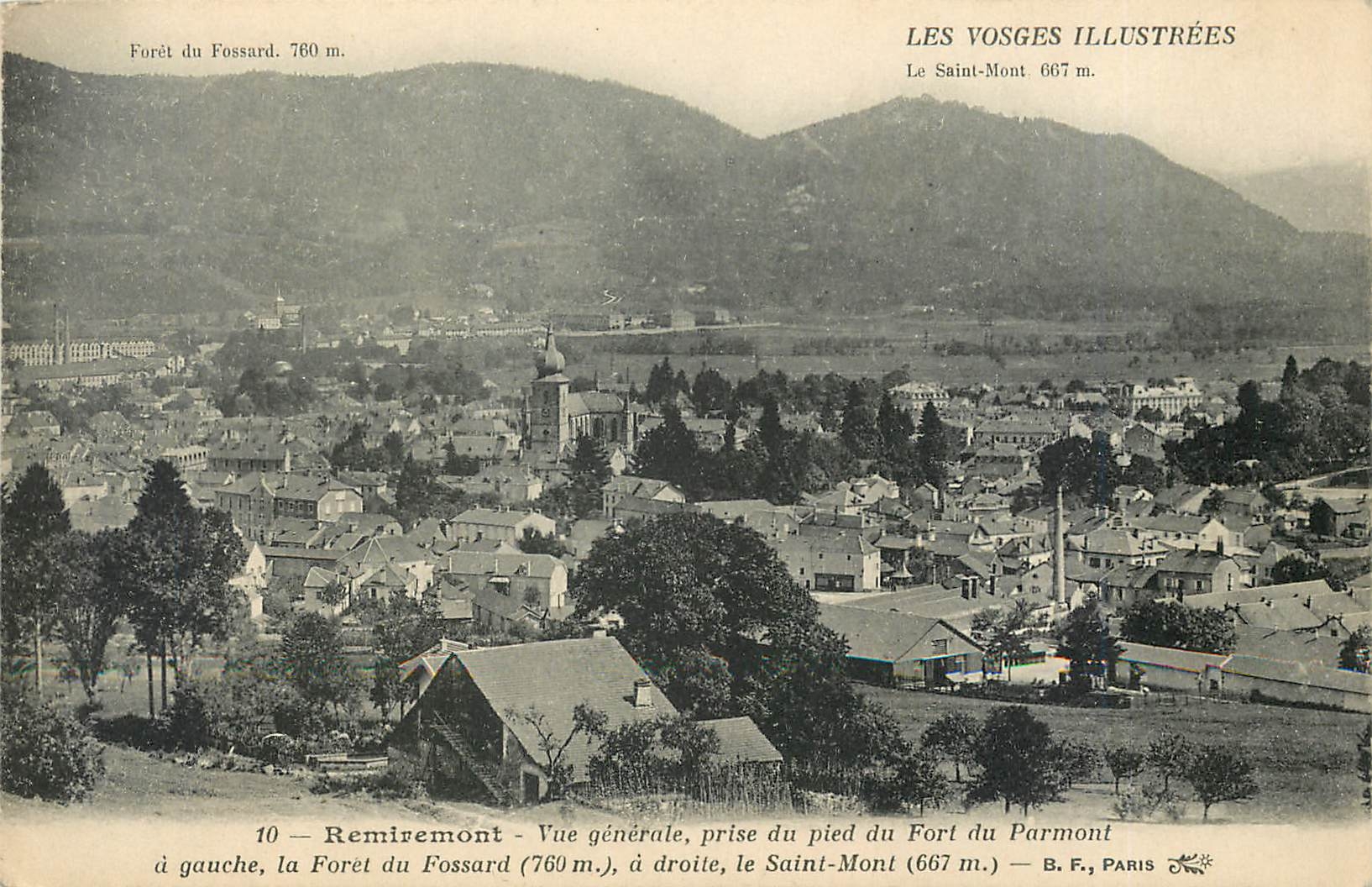 CPA Les Vosges Remiremont Vue generale prise du pied du Fort du Parmont 