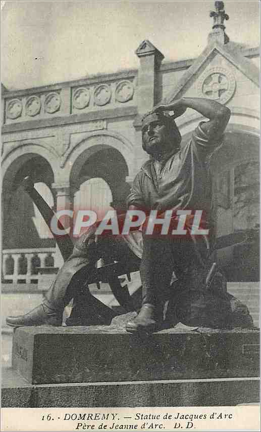 CPA Domremy Statue de Jacques d'Arc Pere de Jeanne d'Arc 