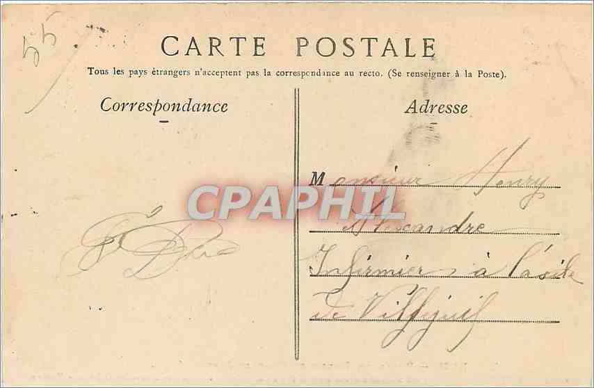 CPA Verdun Palais de Justice et Jeaune d'Arc  — Rückseite