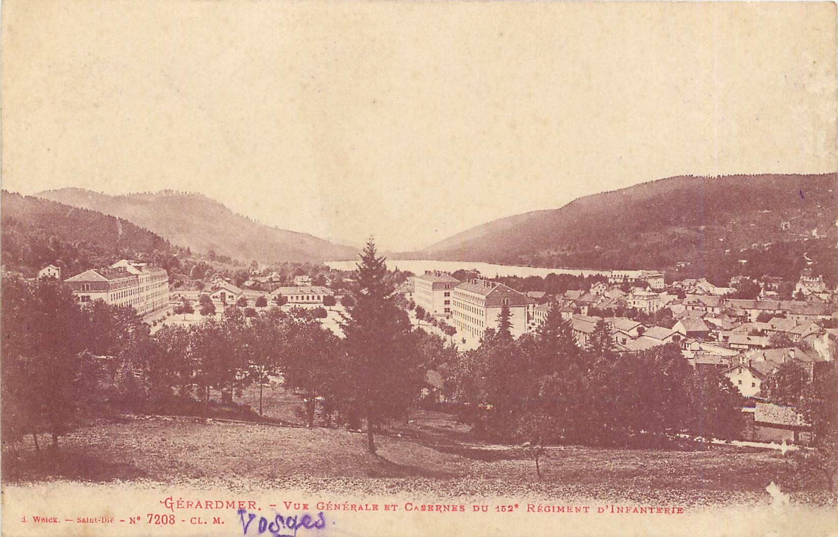 CPA Gerardmer Vue Generale et Casernes du 152eme Regiment d'infanterie Militaria
