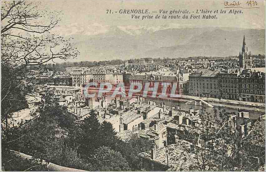 CPA Grenoble Vue Generale L'Isere et les Alpes 