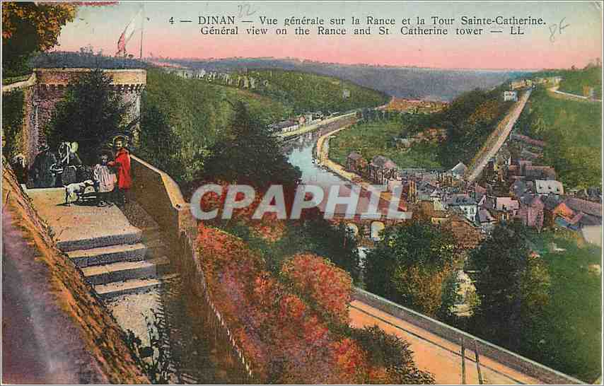 Dinan — Vue générale sur la Rance et la Tour Sainte-Catherine — LL