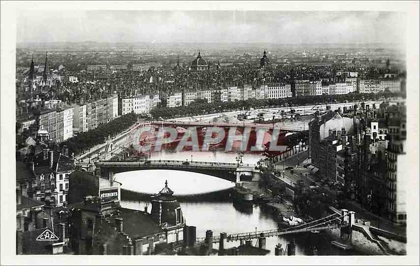 CPA Lyon Perspective des Ponts sur la Saone 