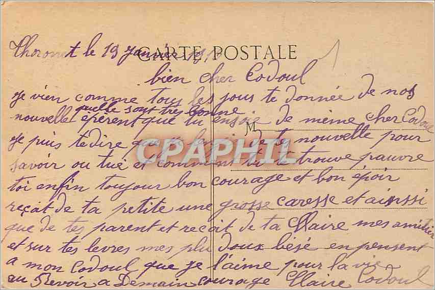 CPA Lyon Vue sur la Place Bellecour prise de Fourviere  — Rückseite