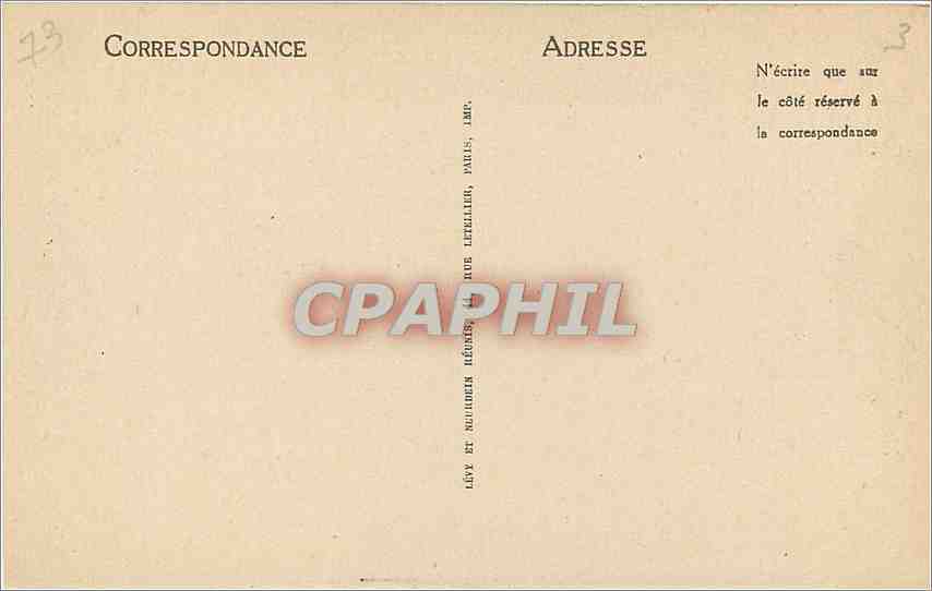 CPA Chambery Vue Generale et le Nivolet  — Rückseite
