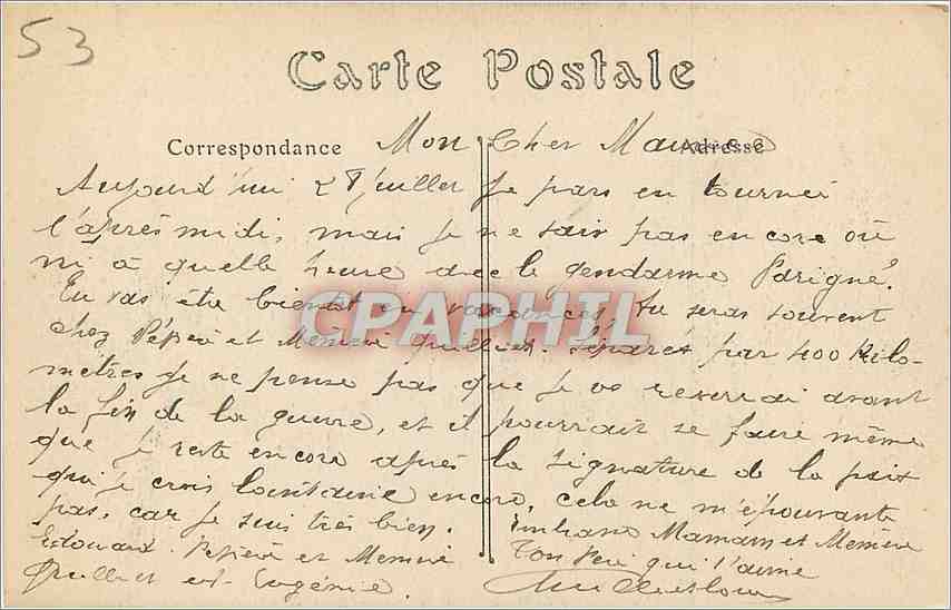 CPA Laval Portail de l'Eglise des Cordeliers  — Rückseite
