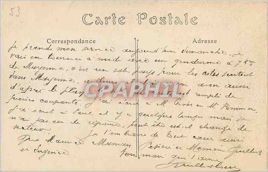 CPA Laval Les Bords de la Mayenne et vue sur Avesnieres  — Rückseite