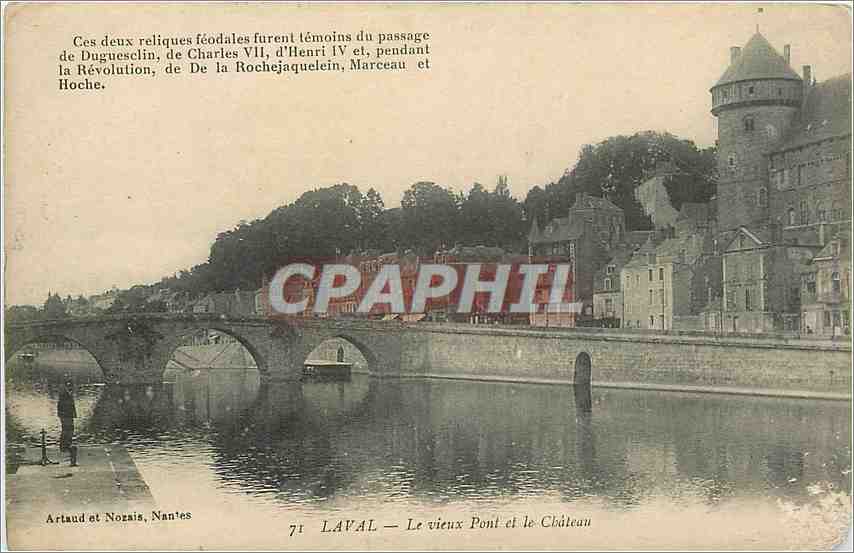 CPA Laval Le Vieux Pont et le Chateau 