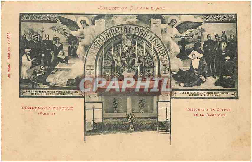CPA Domremy la Pucelle Vosges Fresques de la crypte de la basilique