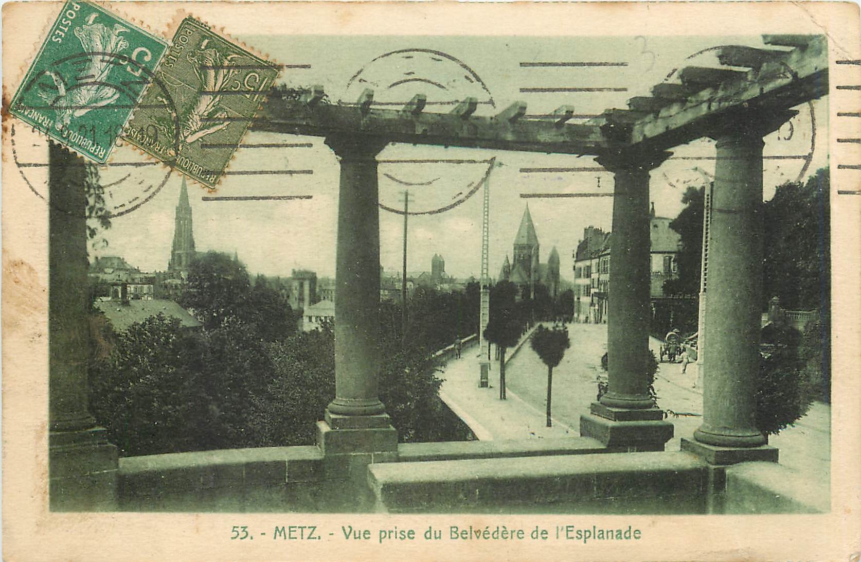 CPA Metz Vue prise du Belvedere de l'Esplanade 