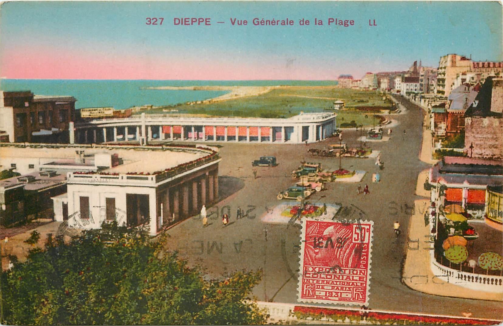 CPA Dieppe Vue Generale de la Plage 