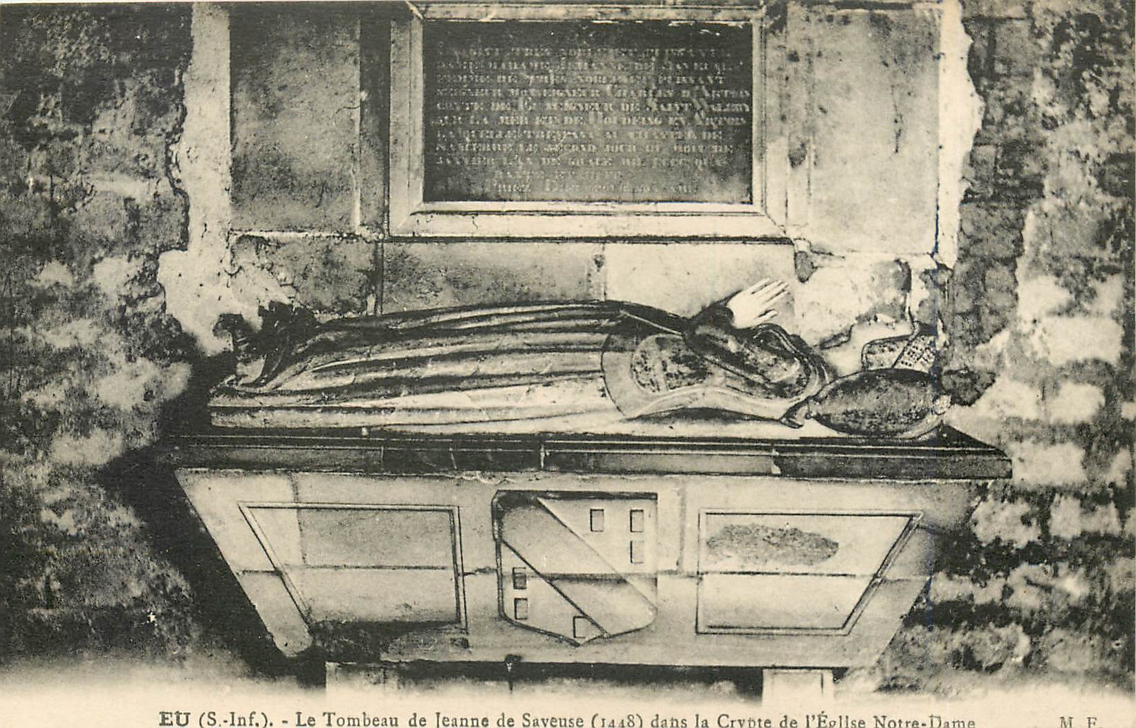 CPA Eu S Inf Le Tombeau de Jeanne de Saveuse dans la Crypte de l'Eglise Notre Dame 