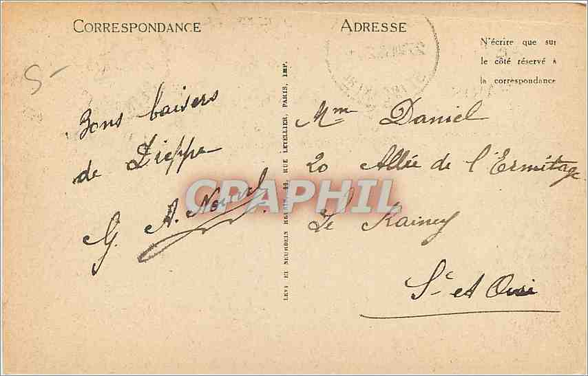 CPA Dieppe Le Port Bateau — Verso