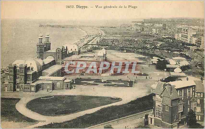 CPA Dieppe Vue Generale de la Plage 