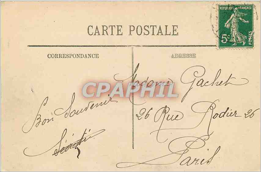 CPA Le Treport La Falaise et la Plage  — Rückseite