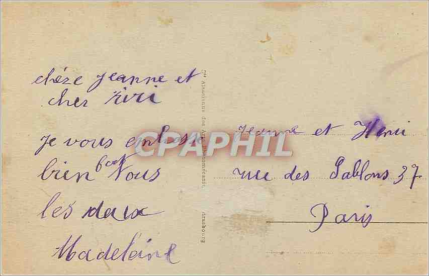 CPA Le Treport L'Hotel Trianon et les Falaises  — Rückseite