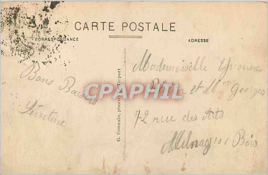 CPA Le Treport Les Villas sur l'Esplanade  — Rückseite