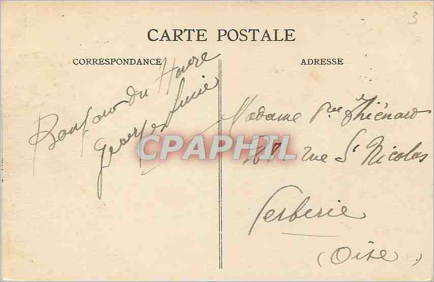 CPA La Normandie Le Havre La digue nord un jour de tempete  — Rückseite