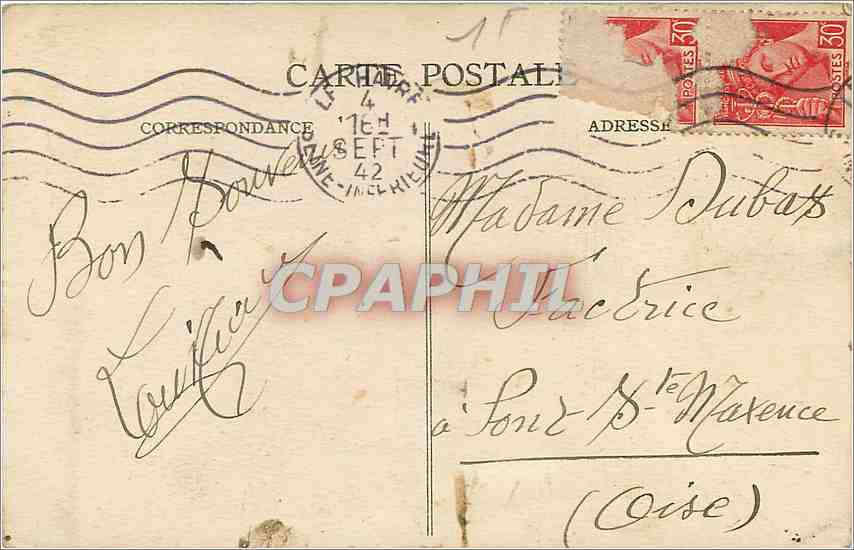 CPA Le Havre Jardin de l'Hotel de Ville et Rue de Paris  — Rückseite