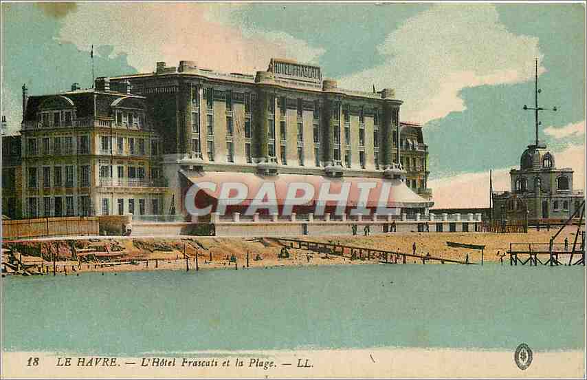 CPA Le Havre L'Hotel Frascati et la Plage 