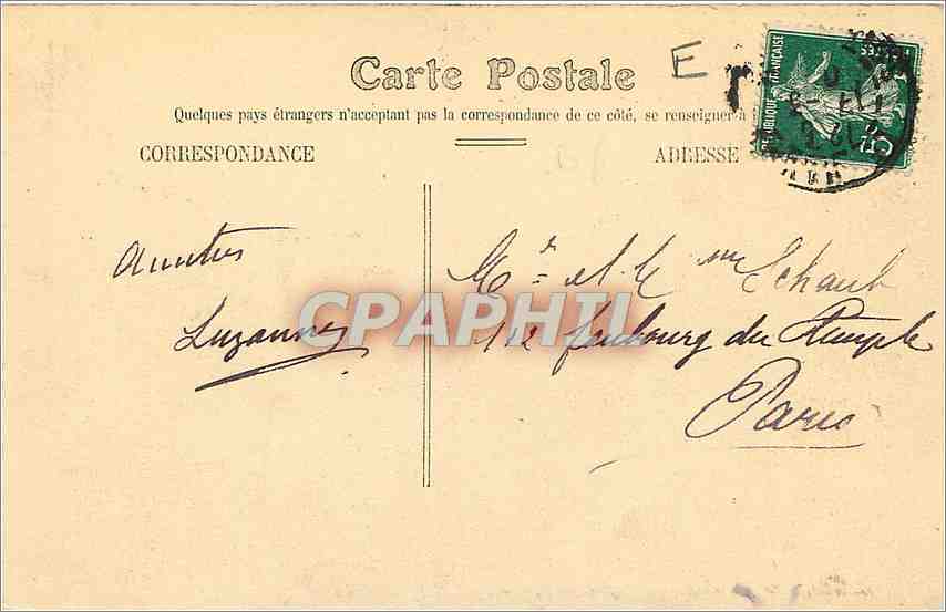 CPA Le Havre Casino Marie Christine  — Rückseite