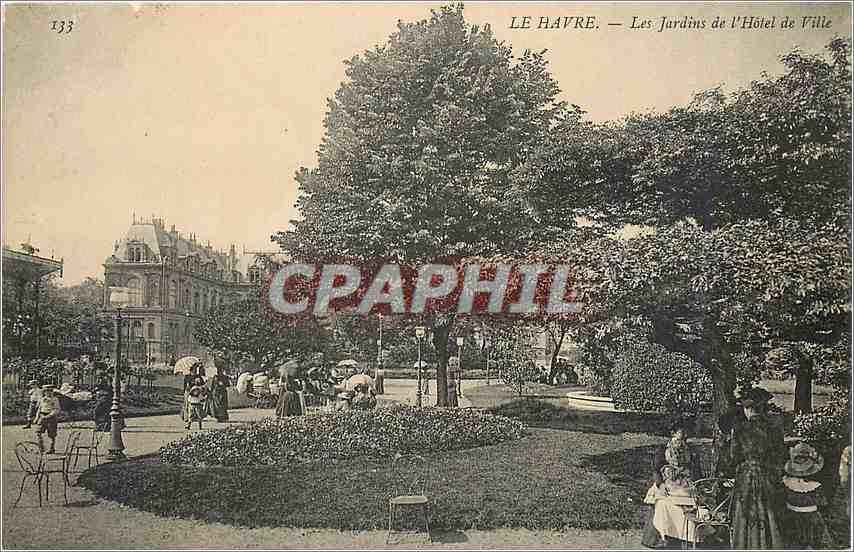 CPA Le Havre Les Jardins de l'Hotel de Ville 