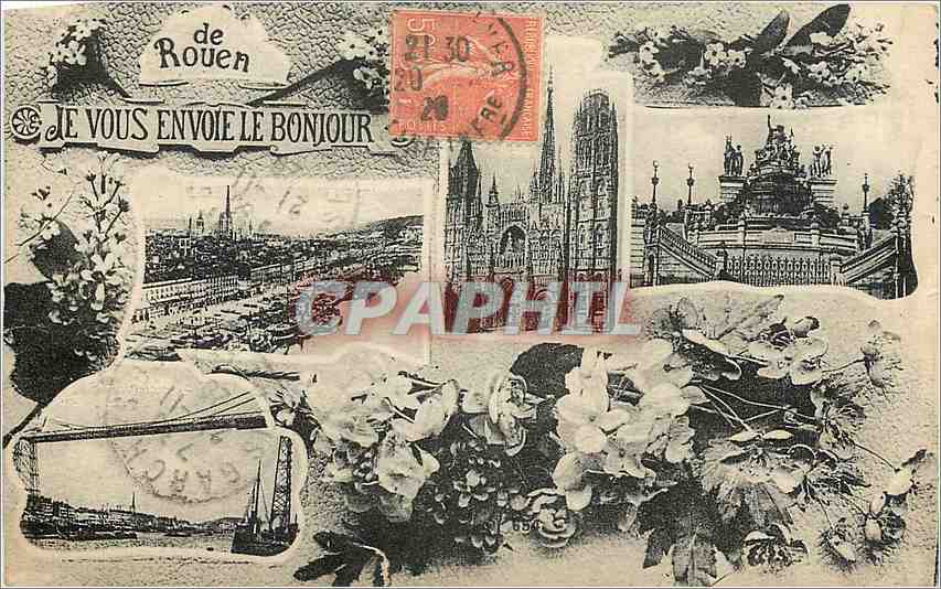 CPA De Rouen Je Vous Envoie Le Bonjour 