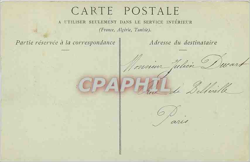 CPA Rouen Le Palais de Justice Cote de la Salle des Pas Perdus  — Rückseite