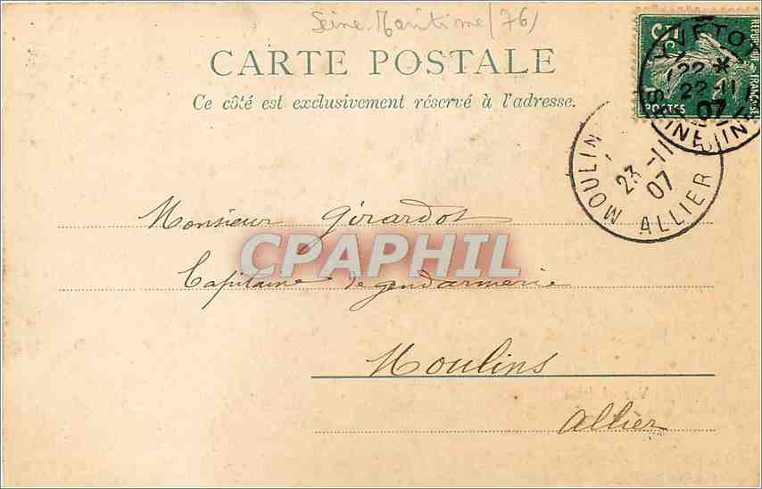 CPA Rouen Vue Generale  — Rückseite