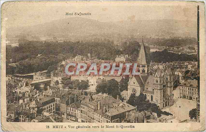 CPA Mont St Quentin Metz Vue generale vers le Mont St Quentin 