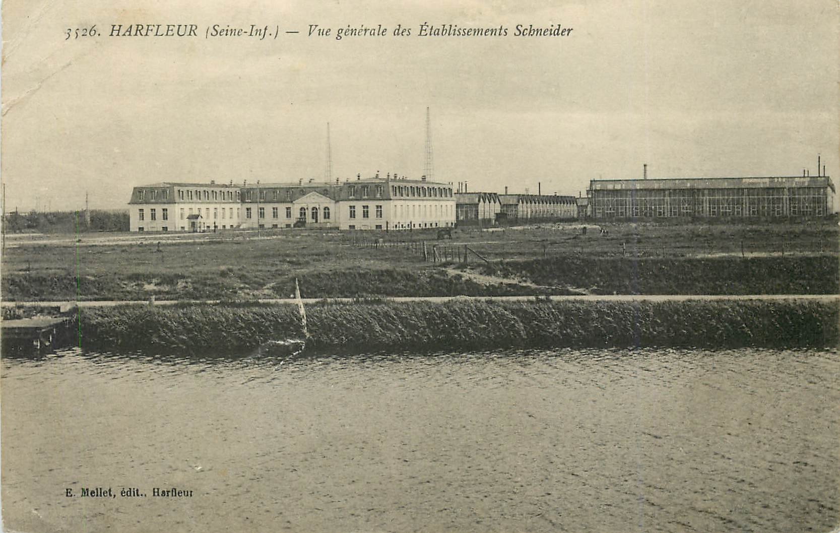 CPA Harfleur Seine Inf Vue generale des Etablissement Schneider 