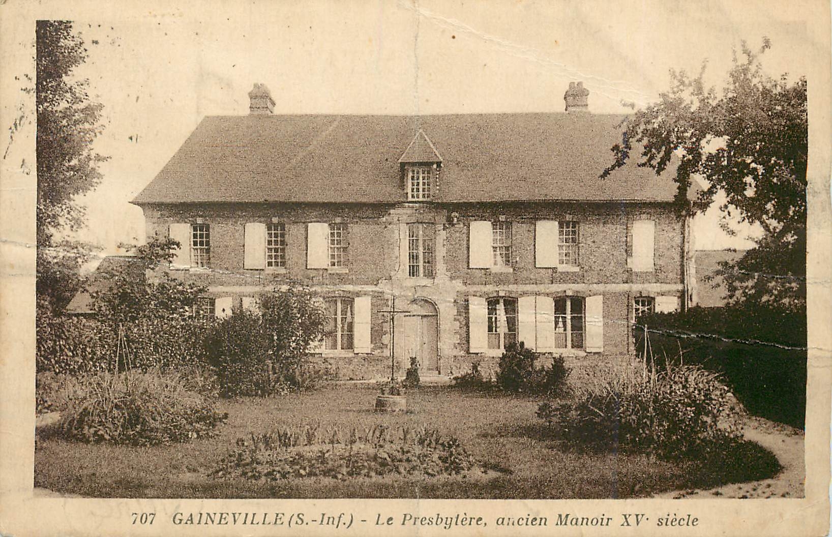 CPA Gaineville S Inf Le Presbytere ancien Manoir XV 