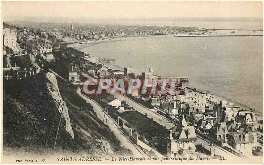 CPA Sainte Adresse Le Nice Havrais et vue panoramique du Havre 